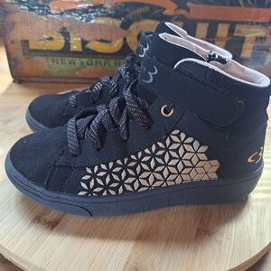 Skechers Sneakers, Kid Size 1, Unisex, Black Gold Concept 3 High Tops, Trainers